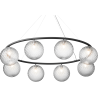 Nuura – Miira 8 Oval pendant, rock grey and clear glass