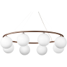 Nuura – Miira 8 Oval pendant, dark bronze and white opal glass