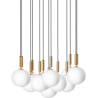 Nuura – Miira 13 Large pendant, brass and white opal glass