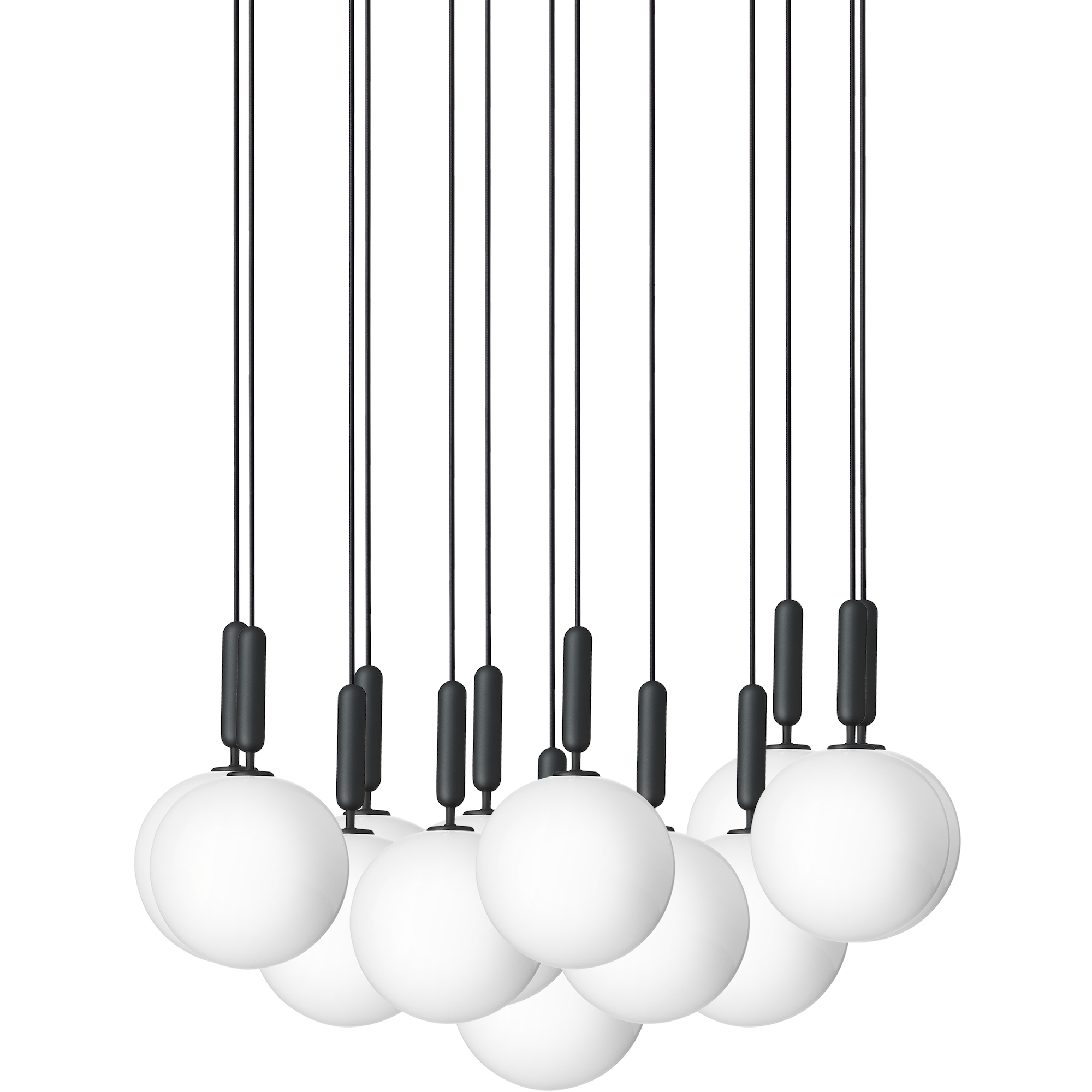 Nuura – Miira 13 Large pendant, rock grey and white opal glass