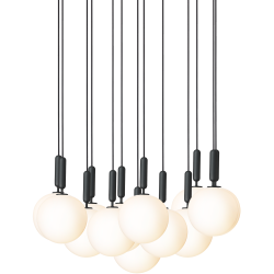 Nuura – Miira 13 Large pendant, rock grey and white opal glass