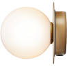 Nuura – Liila 1 Small wall / ceiling lamp, nordic gold and white opal glass