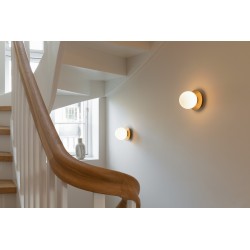 Nuura – Liila 1 Small wall / ceiling lamp, nordic gold and white opal glass