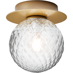 Nuura – Liila 1 Small wall / ceiling lamp, nordic gold and clear glass