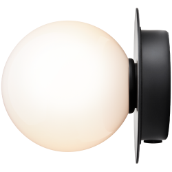 Nuura – Liila 1 Small wall / ceiling lamp, black and white opal glass