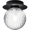 Nuura – Liila 1 Small wall / ceiling lamp, black and clear glass