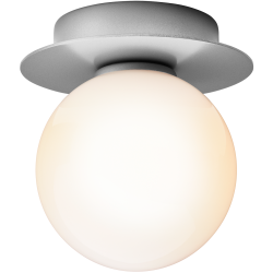 Nuura – Liila 1 Small wall / ceiling lamp, light silver and white opal glass