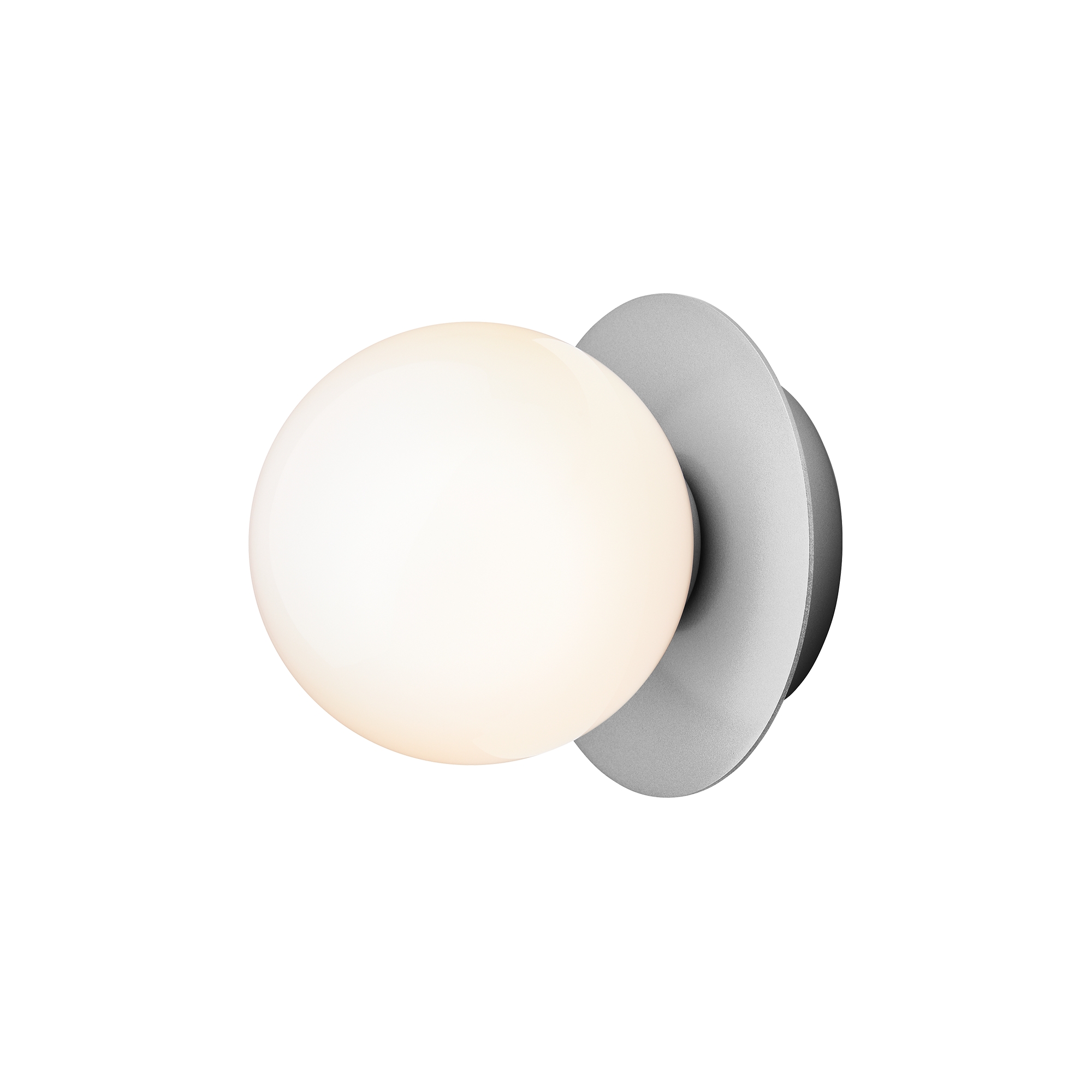 Nuura – Liila 1 Small wall / ceiling lamp, light silver and white opal glass