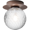 Nuura – Liila 1 Small wall / ceiling lamp, dark bronze and clear glass