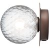 Nuura – Liila 1 Small wall / ceiling lamp, dark bronze and clear glass