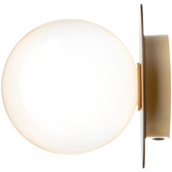 Nuura – Liila 1 Medium wall / ceiling lamp, nordic gold and white opal glass