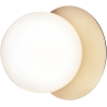 Nuura – Applique / Plafonnier Liila 1 Medium, nordic gold et verre opal blanc