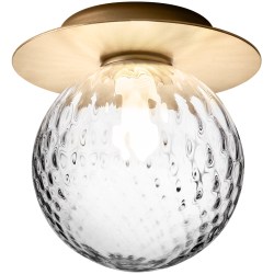 Nuura – Liila 1 Medium wall / ceiling lamp, nordic gold and clear glass