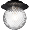 Nuura – Liila 1 Medium wall / ceiling lamp, black and clear glass