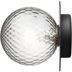 Nuura – Liila 1 Medium wall / ceiling lamp, black and clear glass