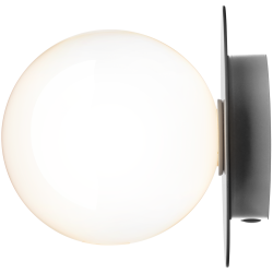 Nuura – Liila 1 Medium wall / ceiling lamp, light silver and white opal glass