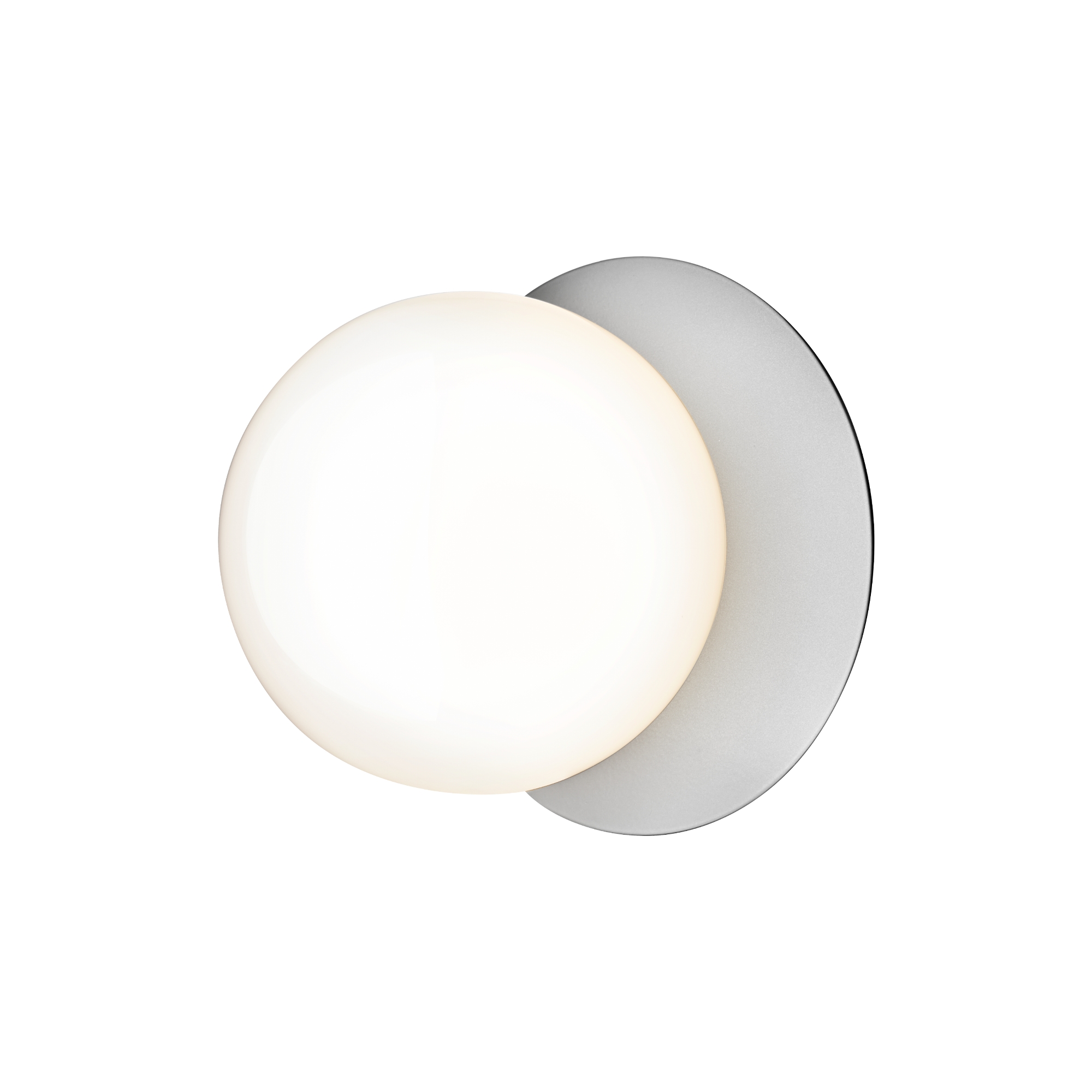 Nuura – Liila 1 Medium wall / ceiling lamp, light silver and white opal glass