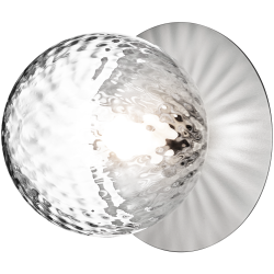 Nuura – Liila 1 Medium wall / ceiling lamp, light silver and clear glass