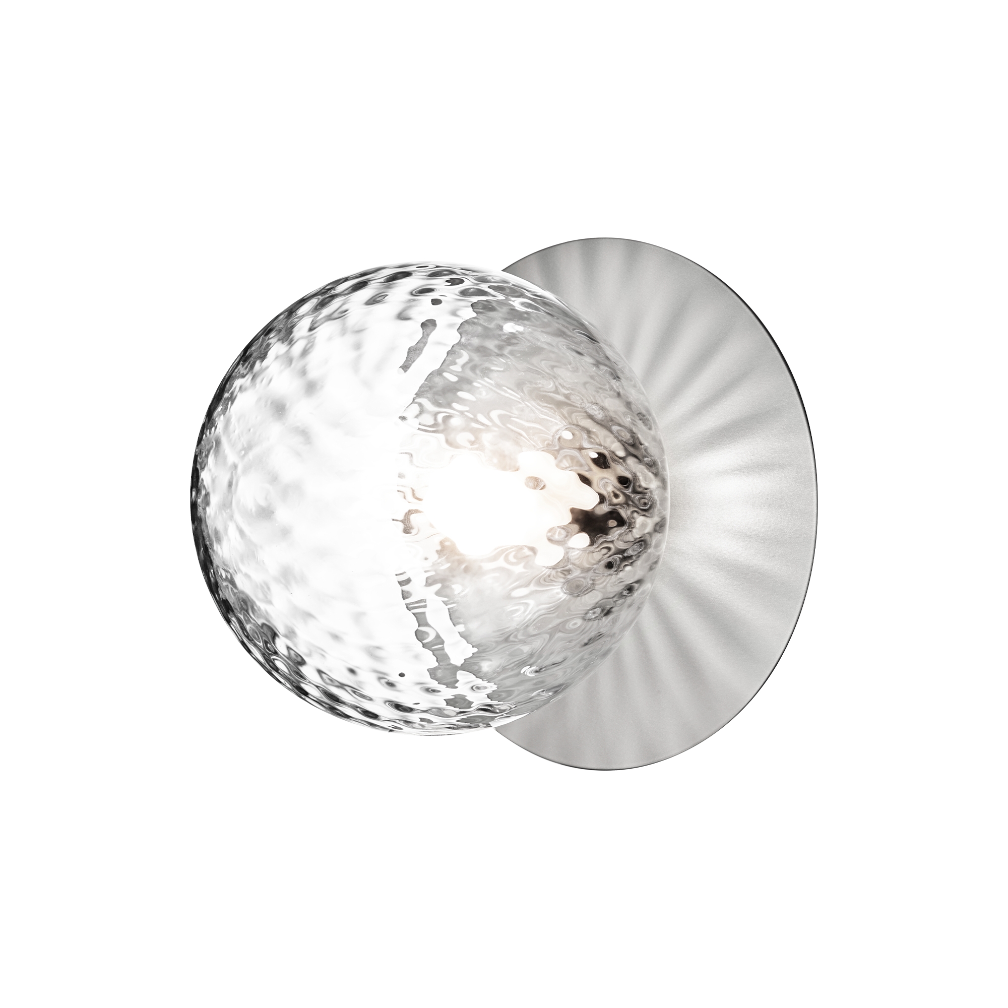 Nuura – Liila 1 Medium wall / ceiling lamp, light silver and clear glass