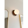 Nuura – Liila 1 Medium wall / ceiling lamp, dark bronze and white opal glass