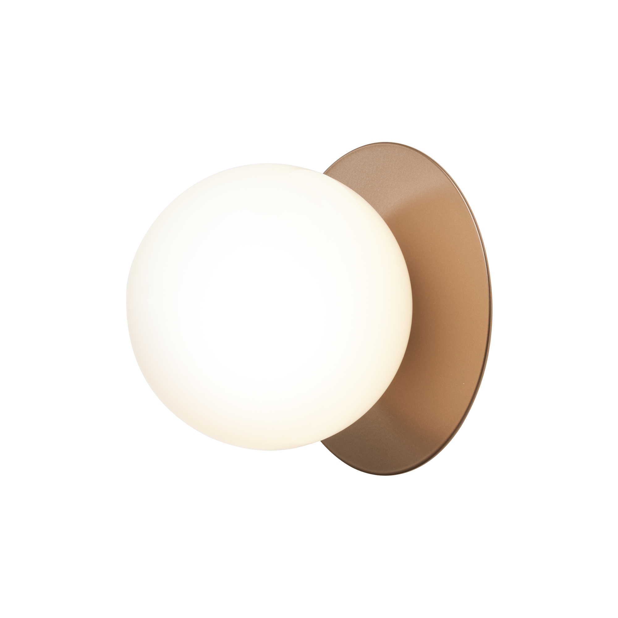 Nuura – Liila 1 Medium wall / ceiling lamp, dark bronze and white opal glass