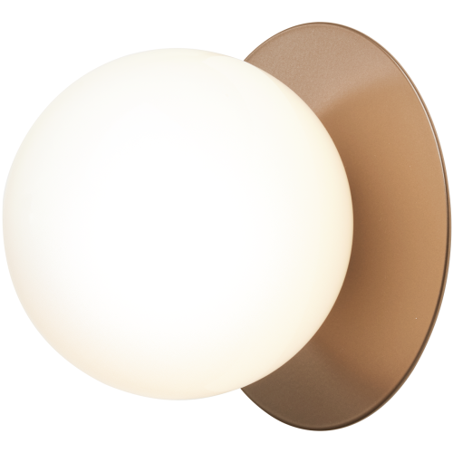 Nuura – Liila 1 Medium wall / ceiling lamp, dark bronze and white opal glass