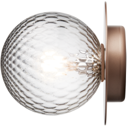 Nuura – Liila 1 Medium wall / ceiling lamp, dark bronze and clear glass