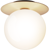 Nuura – Liila 1 Large wall / ceiling lamp, nordic gold and white opal glass