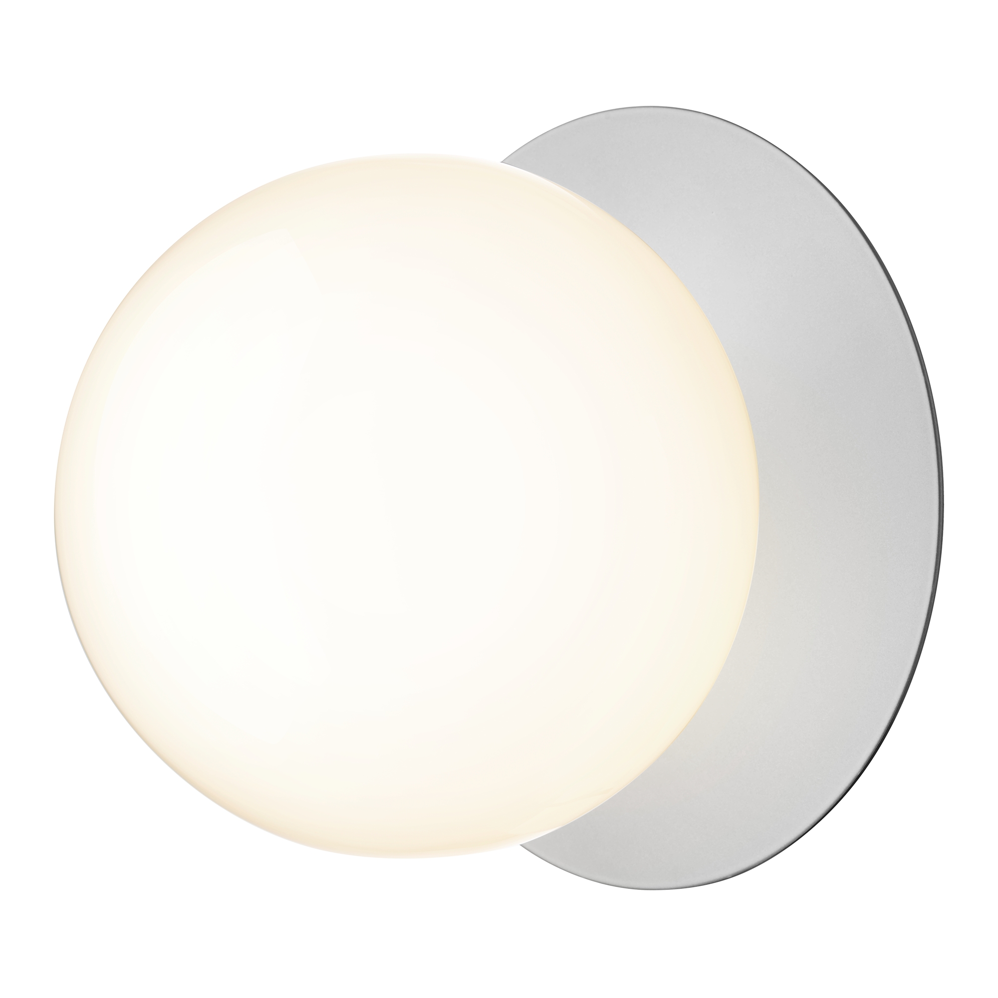 Nuura – Liila 1 Large wall / ceiling lamp, light silver and white opal glass