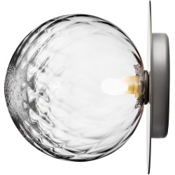 Nuura – Liila 1 Large wall / ceiling lamp, light silver and clear glass