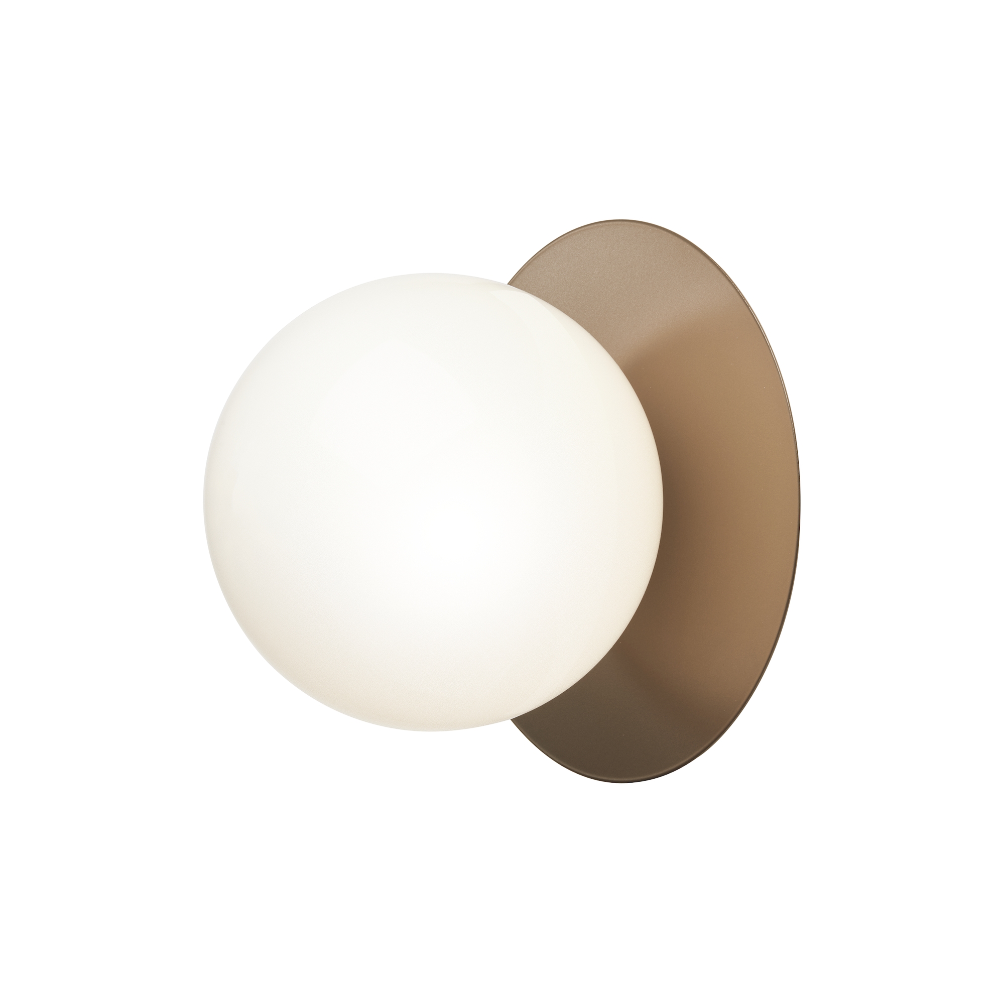 Nuura – Liila 1 Large wall / ceiling lamp, dark bronze and white opal glass