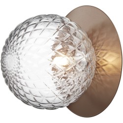 Nuura – Liila 1 Large wall / ceiling lamp, dark bronze and white opal glass