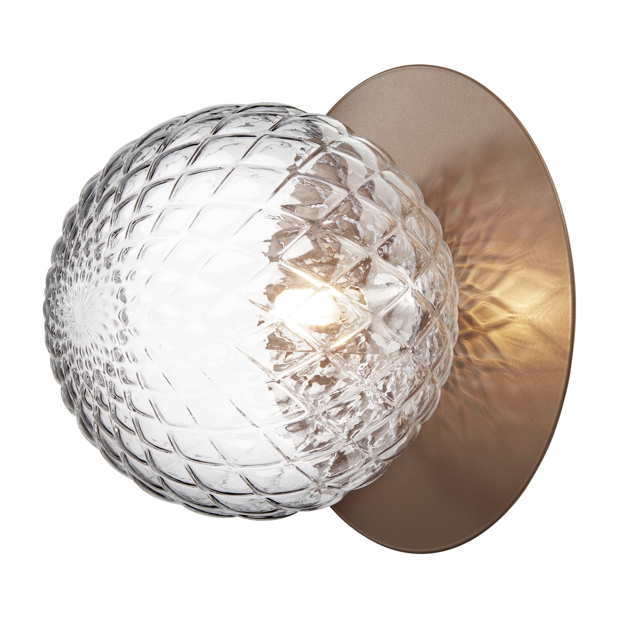 Nuura – Liila 1 Large wall / ceiling lamp, dark bronze and white opal glass