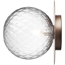 Nuura – Liila 1 Large wall / ceiling lamp, dark bronze and white opal glass