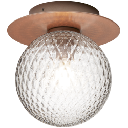 Nuura – Liila 1 Outdoor wall / ceiling lamp, dark bronze and clear glass