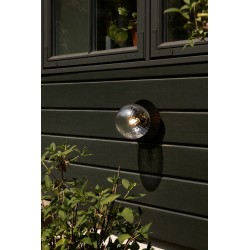 Nuura – Applique / Plafonnier Liila 1 Outdoor, noir et verre transparent