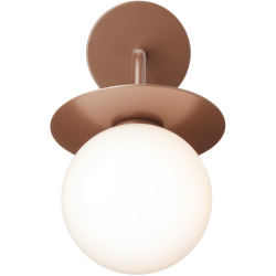 Nuura – Liila Outdoor wall lamp, dark bronze and white opal glass