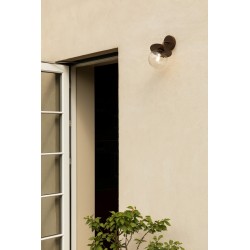 Nuura – Liila Outdoor wall lamp, dark bronze and clear glass