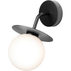 Nuura – Liila Outdoor wall lamp, black and white opal glass