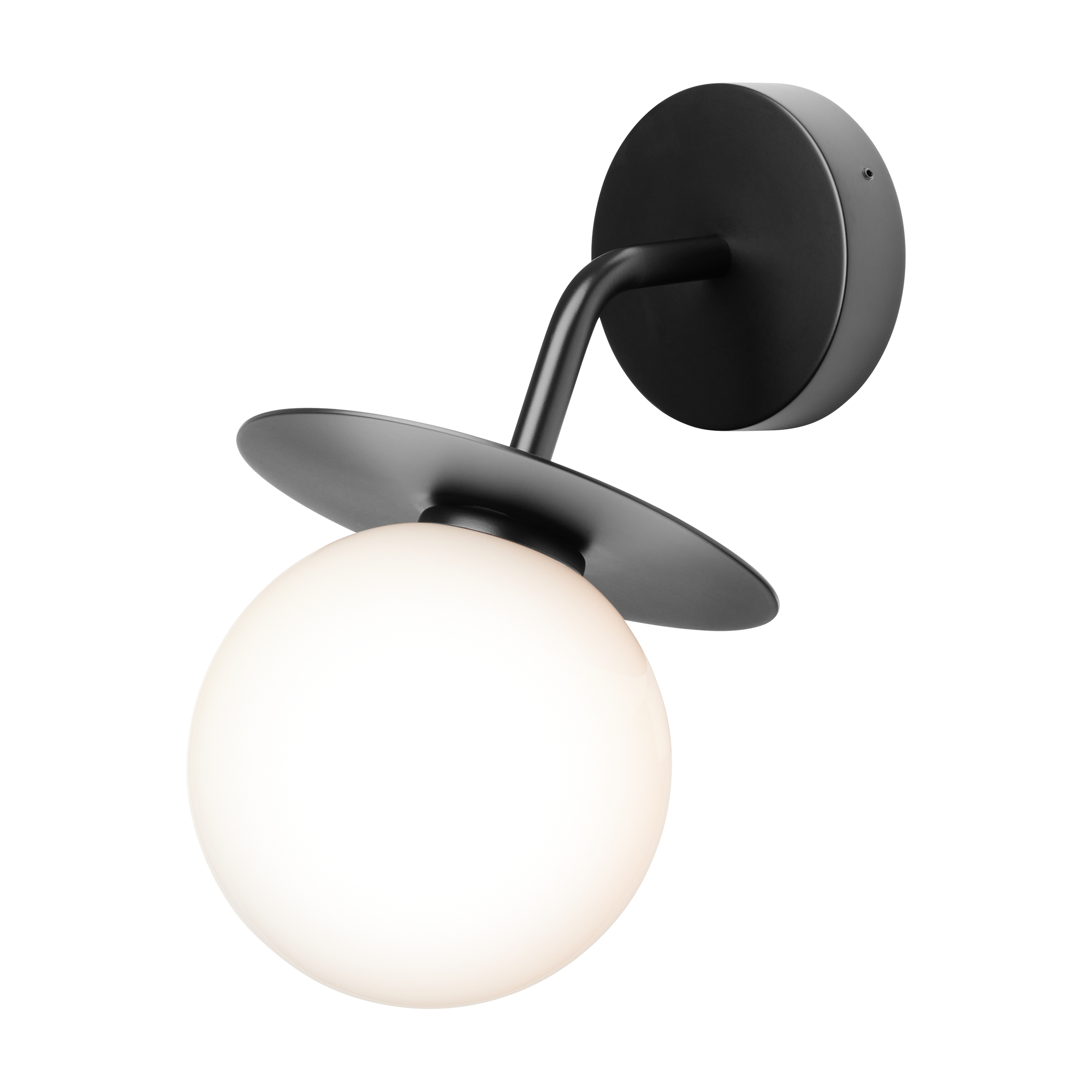 Nuura – Liila Outdoor wall lamp, black and white opal glass