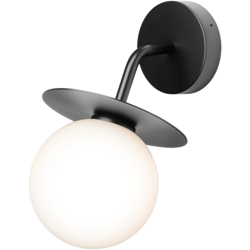 Nuura – Liila Outdoor wall lamp, black and white opal glass