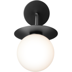 Nuura – Liila Outdoor wall lamp, black and white opal glass