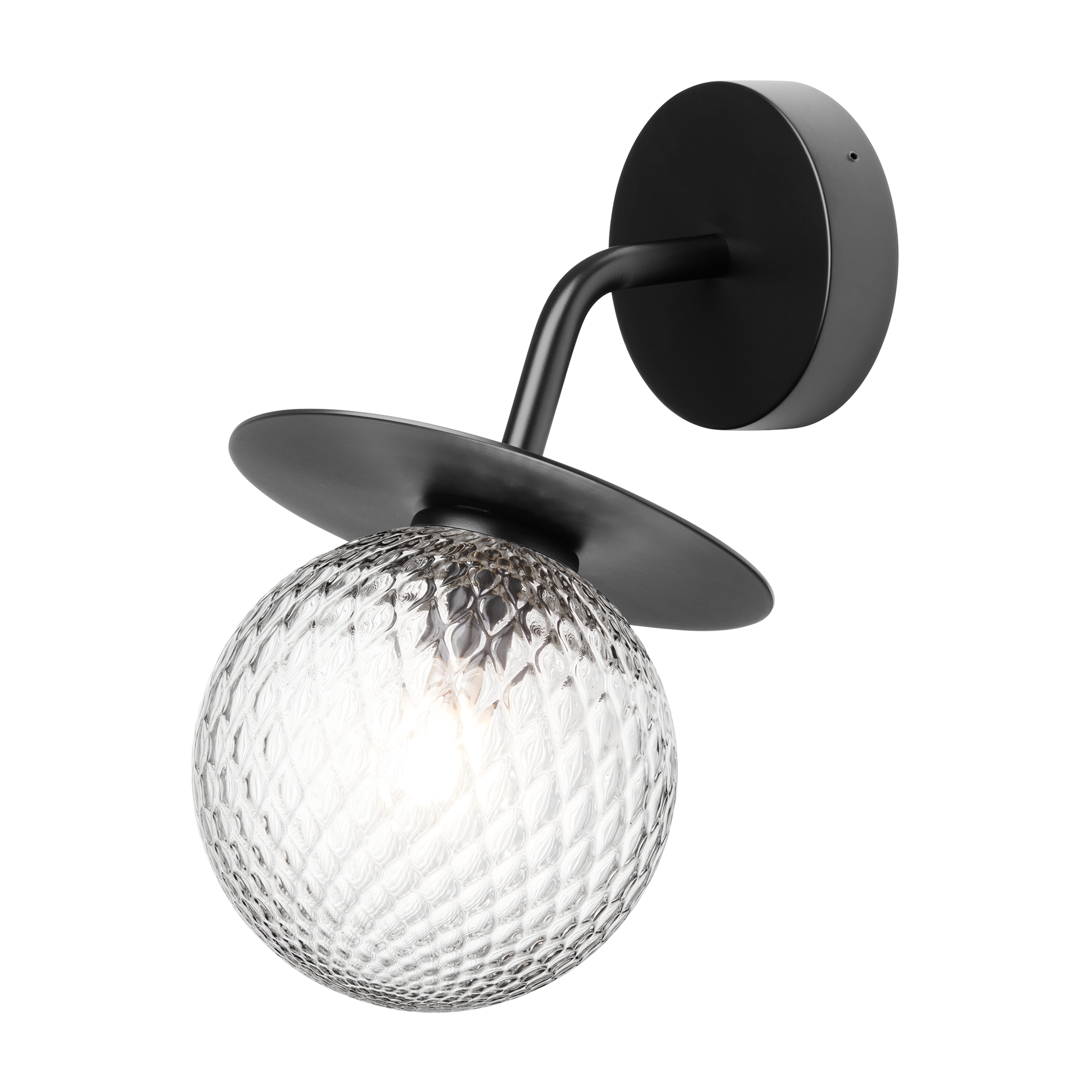 Nuura – Liila Outdoor wall lamp, black and clear glass