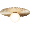 Nuura – Liila Muuse Small wall / ceiling lamp, nordic gold and white opal glass