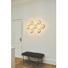 Nuura – Liila 7 wall / ceiling lamp, nordic gold and clear glass