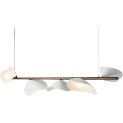 Nuura – Florii 5 Linear pendant white and dark bronze