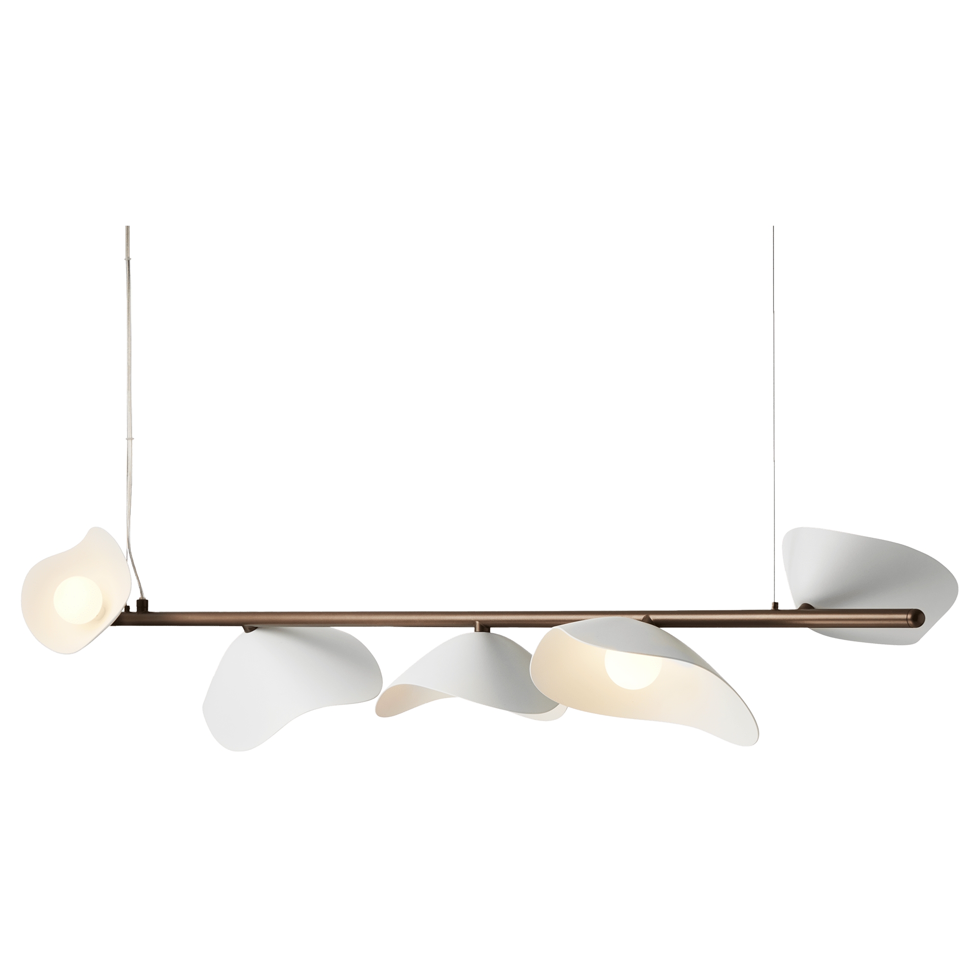 Nuura – Florii 5 Linear pendant white and dark bronze