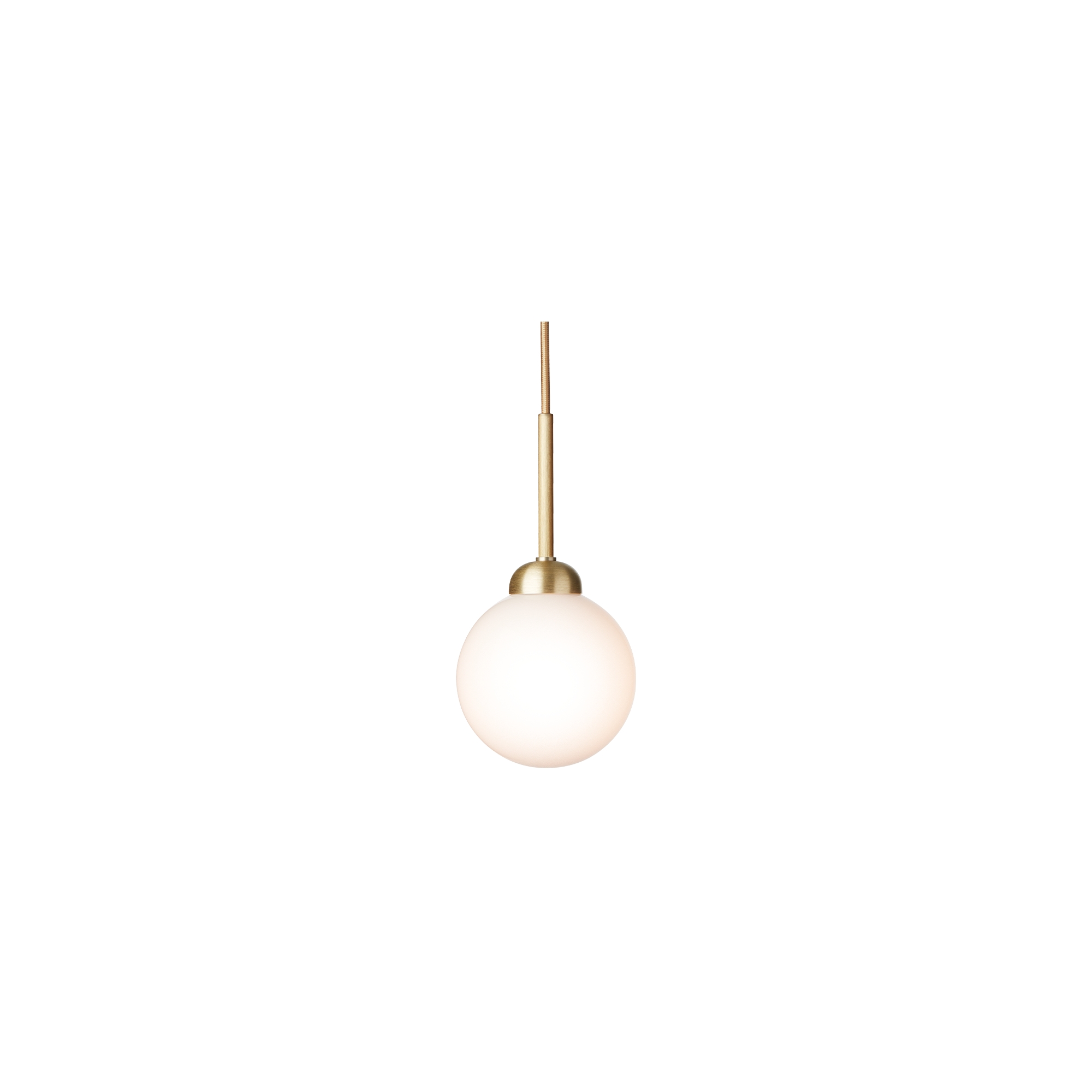 Nuura – Apiales 1 pendant brushed brass and white opal glass