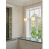 Nuura – Apiales 1 Large pendant, brushed brass and white opal glass