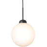 Nuura – Suspension Apiales Large, noir satiné et verre opal blanc